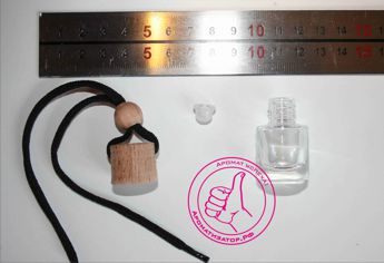 Фото флакончика для производства автомобильных ароматизаторов.